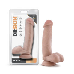 Dr. Skin 18 cm con Testículos - Vainilla CAJA