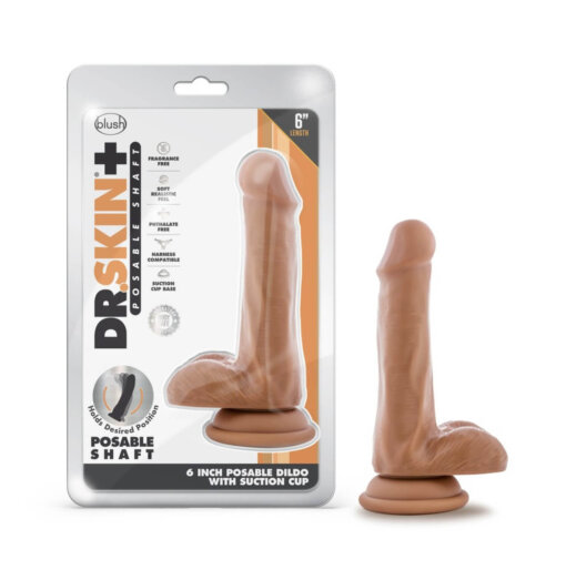 Dr. Skin Plus 16 cm con Testículos - Mocha CAJA
