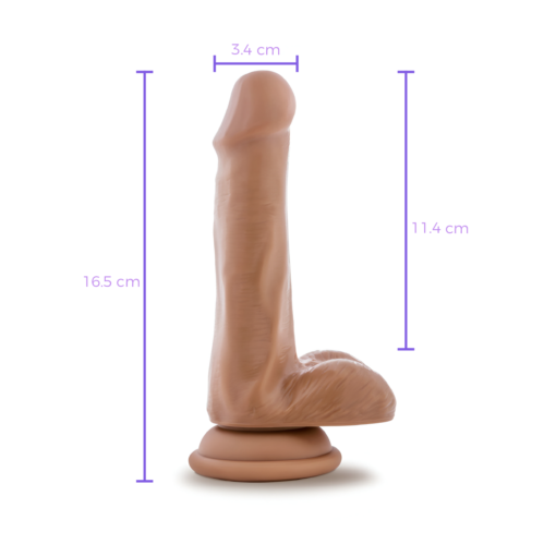 Dr. Skin Plus 16 cm con Testículos – Mocha-medidas