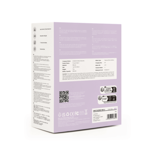 Svakom Phoenix Neo 2 con App Lila CAJA PARTE TRASERA