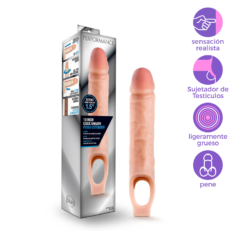 Funda Performance Gruesa para Pene con Sujetador de Testículos 19 cm