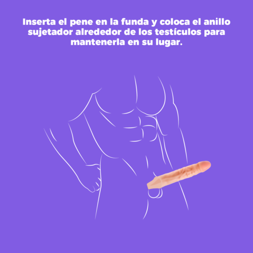 Funda Performance Gruesa para Pene con Sujetador de Testículos 19 cm-formas de uso