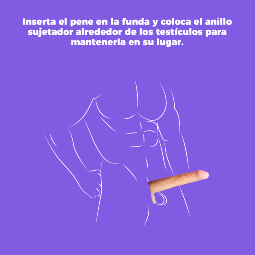 Funda Performance para Pene con Sujetador de Testículos 17 cm-formas de uso