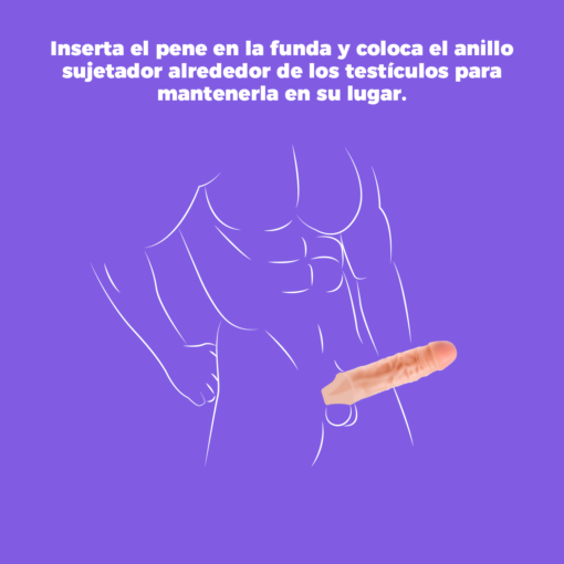 Funda Performance para Pene con Sujetador de Testículos de 16 cm-formas de uso