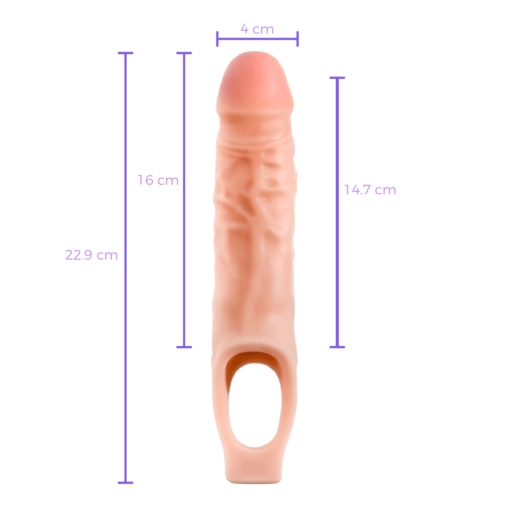 Funda Performance para Pene con Sujetador de Testículos de 16 cm-medidas