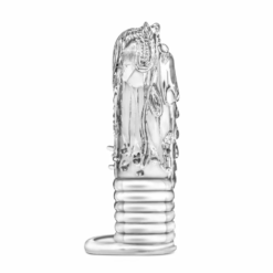 Funda para Pene con Texturizado de Dragón y Sujetador de Testículos 13 cm